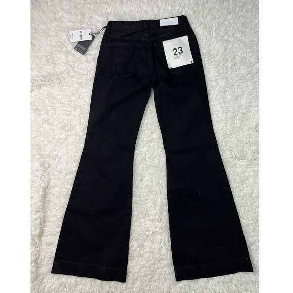 RE/DONE High Rise 70's Retro Bell Bottom Jeans Black Denim Flared Leg 29 New - Picture 5 of 8